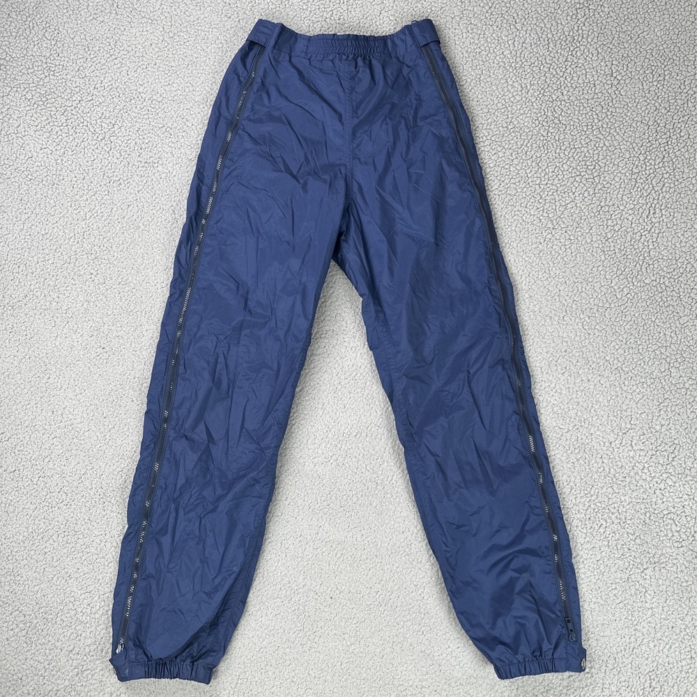 VTG 80s The North Face Gore-Tex Nylon Pants Men Medium Blue Side Zip Made in USA